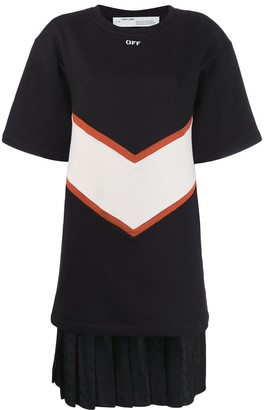 Off-White contrasting panels T-shirt dress