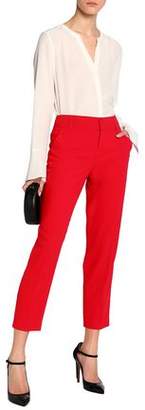 Alice + Olivia Stacey Slim Cropped Crepe Tapered Pants