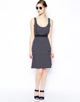 Thumbnail for your product : French Connection Suki Dress in Stripe with Flared Hem
