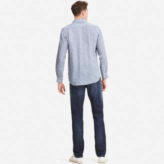 Uniqlo MEN Premium Linen Checked Long Sleeve Shirt
