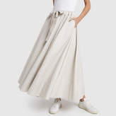 Thumbnail for your product : Co Cinch-Waist Circle Poplin Skirt