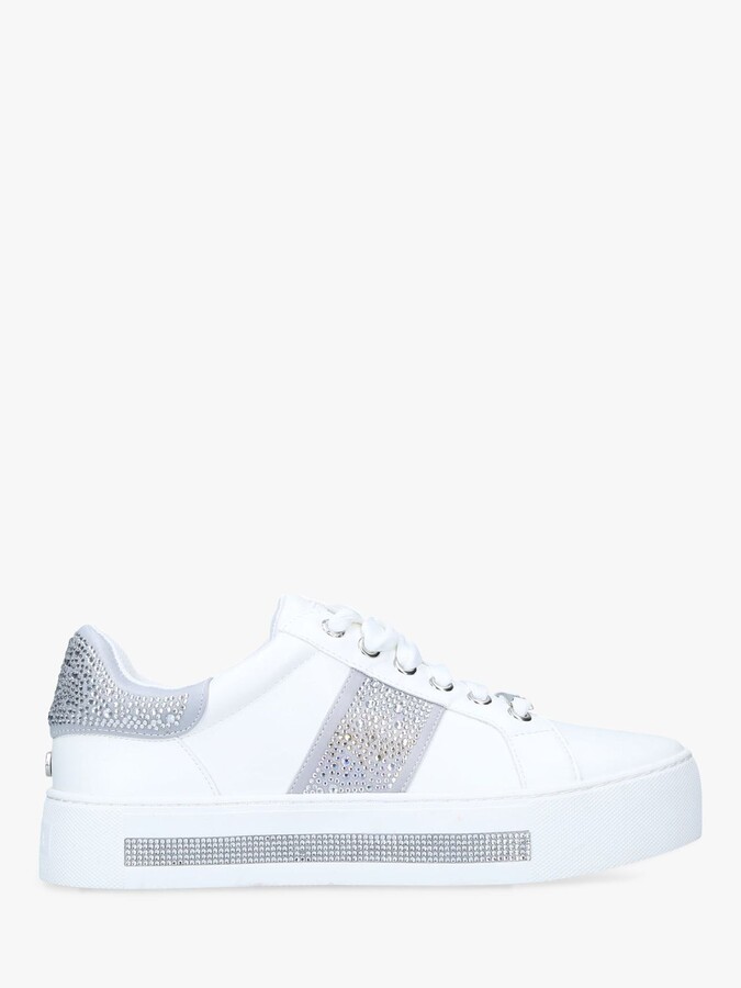 carvela trainers silver