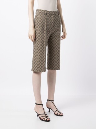 Shanghai Tang x Yuni Ahn lattice jacquard longline shorts