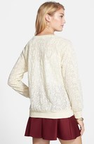 Thumbnail for your product : Liberty Love Textured Lace Sweatshirt (Juniors)
