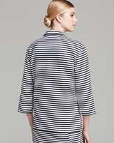 Thumbnail for your product : Lafayette 148 New York Striped Wing Collar Topper Jacket