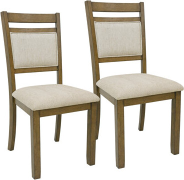 Red Barrel Studio Modern Solid Wood & Fabric Dining Chair, Set of 2