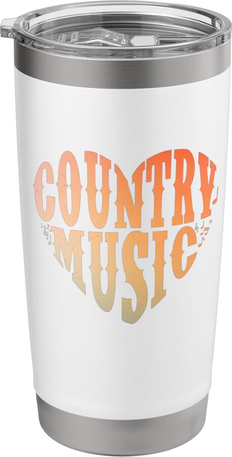 Country Music Gift Country Concert Accessories Cute Country Music Art For Men Women Concert Country Music Stainless Steel Insulated Tumbler