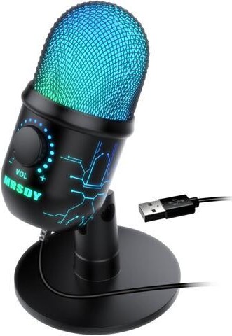 fanic Gaming Microphone, USB Computer Microphone for PC, Mac, PS4/5, Condenser Podcast Mic for Studio Recording, YouTube, Streaming, with Headphone Jack,...