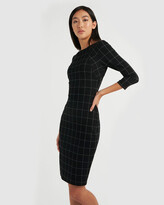 Thumbnail for your product : Forcast Women's Black Work Dresses - Mya Grid Pencil Dress - Size One Size, 4 at The Iconic