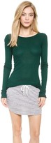 Thumbnail for your product : Enza Costa Long Sleeve Rib Tee