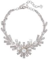 Oscar De La Renta Silver-Tone Crystal Necklace