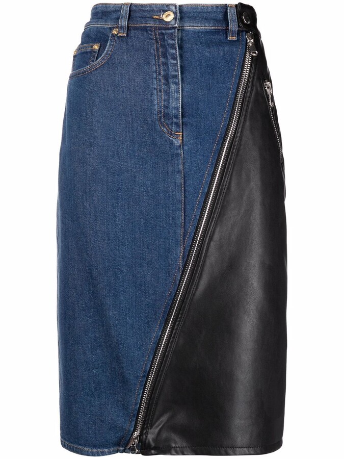 Moschino Asymmetric Denim Skirt - ShopStyle