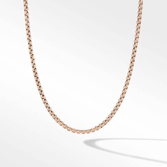 David Yurman Box Chain Necklace in 18K Rose Gold, 2.7mm in 18K Rose Gold Women's Size 18 IN