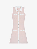 Thumbnail for your product : Maje Revisto contrast-trim woven mini dress