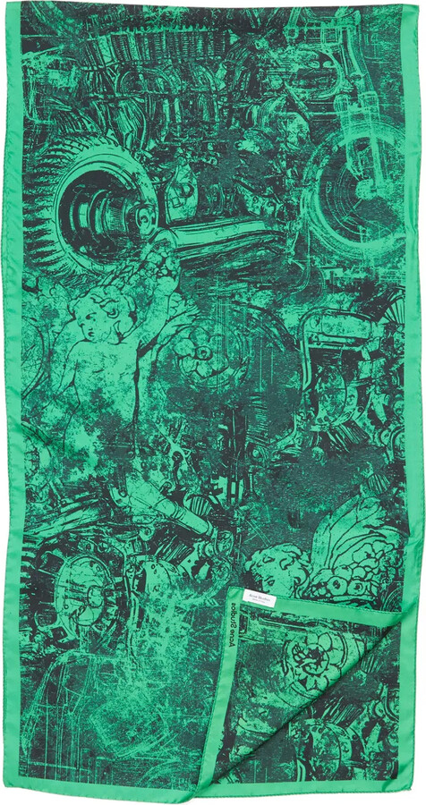 Acne Studios Abstract-Print Scarf