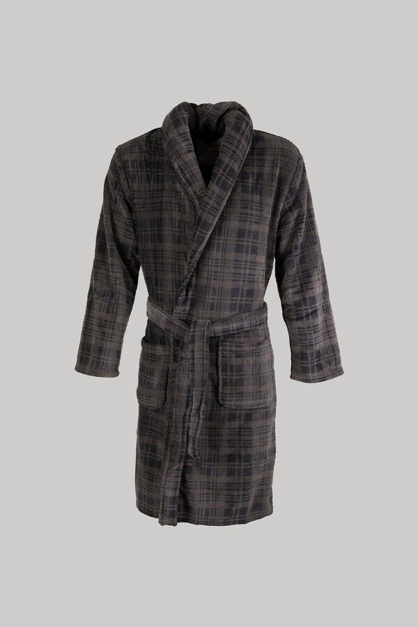 Steel & Jelly Black Check Dressing Gown ShopStyle Robes