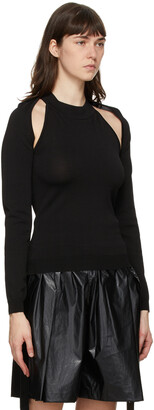 System Black Cut-Out Sweater