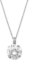 Thumbnail for your product : Macy's Cubic Zirconia Round Pendant Necklace in 14k Gold or 14k White Gold