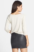 Thumbnail for your product : Lily White Faux Leather Miniskirt (Juniors)