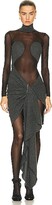 Thumbnail for your product : Alaia Wl Sheer Dress in Grey