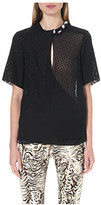 Thumbnail for your product : Ungaro Embellished sheer panel top