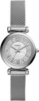 Thumbnail for your product : Fossil Carlie Mini Pave Mesh Strap Watch, 28mm