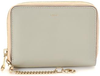 Chloé Pre-Owned Rose and Grey Compact Wallet With Wrap-Around zipper Closure