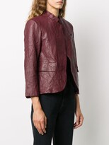 Thumbnail for your product : Zadig & Voltaire Crinkle-Effect Band Collar Jacket