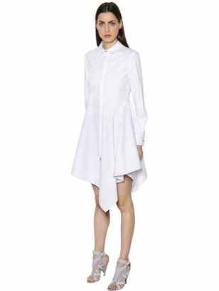 Antonio Berardi Asymmetric Cotton Poplin Dress