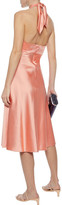 Thumbnail for your product : Jonathan Simkhai Ring-embellished Satin Halterneck Dress