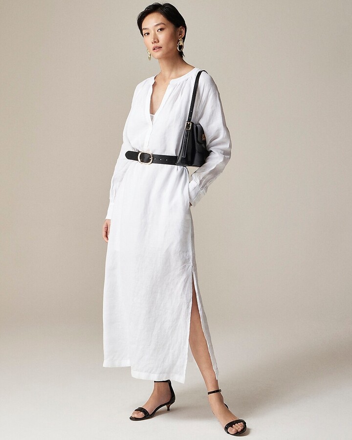 J.Crew Tall Cabana dress in linen