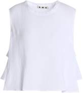 Thumbnail for your product : Amo Ruffled Crinkled-cotton Top