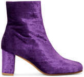 Thumbnail for your product : Maryam Nassir Zadeh Purple Velvet Agnes Boots