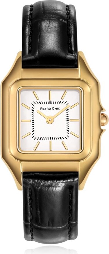 Retro Chic Black / Gold Loyal Watch - Black