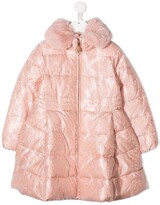 Thumbnail for your product : Abel & Lula Faux-Fur Collar Padded Coat