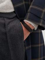 Thumbnail for your product : Paul Smith Braided Leather Wrap Bracelet - Mens - Black