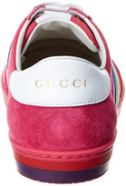 Thumbnail for your product : Gucci Suede & Mesh Sneaker