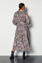 Thumbnail for your product : Karen Millen Tiered Midi Dress With Shirring
