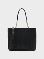 Thumbnail for your product : DKNY Quilted Lamb Nappa Pinstripe Shopper