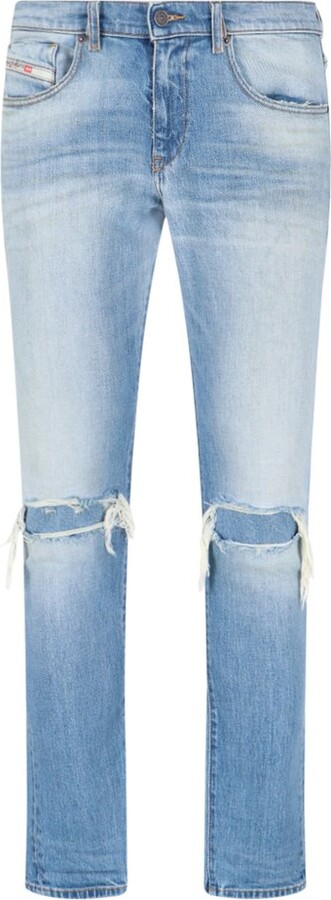 Diesel Distressed Straight Leg Jeans - ShopStyle