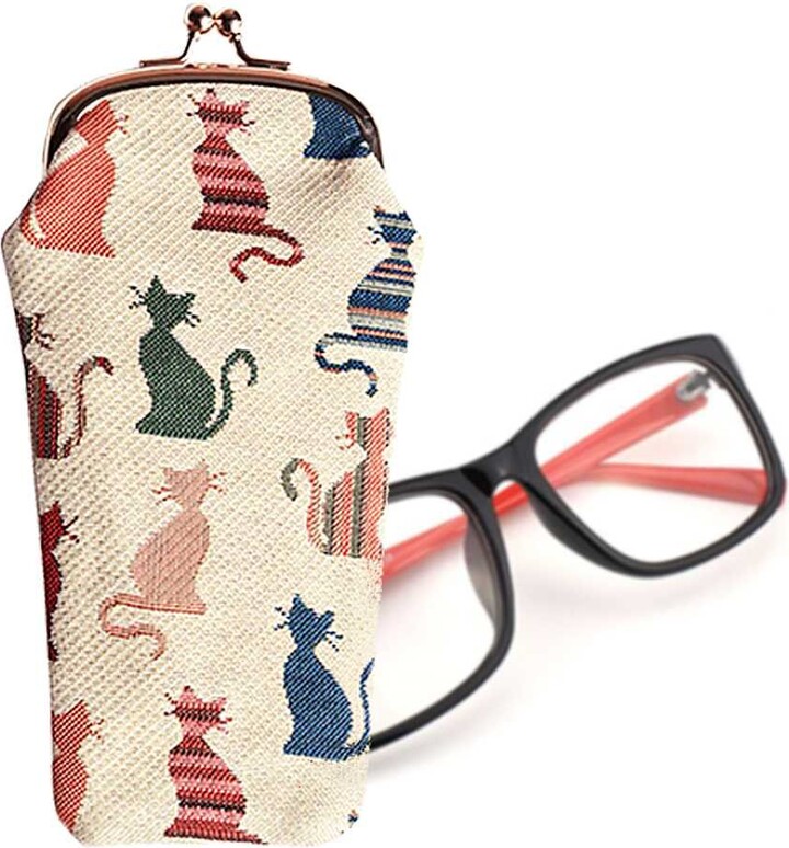 Signare Tapestry Glasses Case for Women Eyeglass Case with Animal and