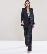 Thumbnail for your product : Reiss Peony Trouser JACQUARD WIDE LEG TROUSERS