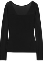 Thumbnail for your product : Donna Karan Paneled stretch-jersey top