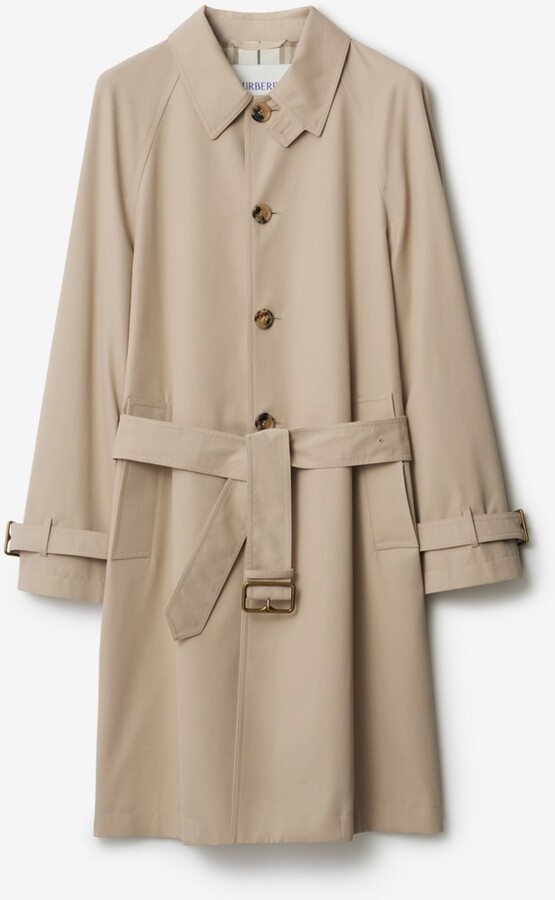 Burberry Long Gabardine Car Coat Size: 36
