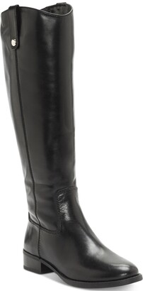 INC International Concepts Fawne Wide-Calf Riding Leather Boots, Created for Macy's