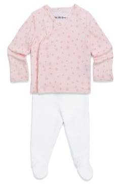 Baby's Dot Cotton Kimono Pants Set