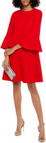 Thumbnail for your product : Oscar de la Renta Flared Wool-blend Crepe Dress