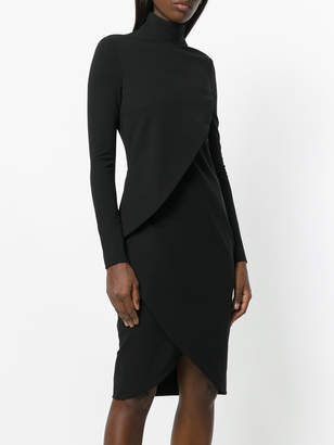 Givenchy turtle-neck fitted midi dress