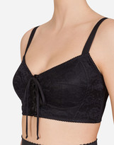 Thumbnail for your product : Dolce & Gabbana Cropped Bustier Top With Laces