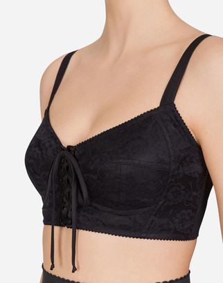 Dolce & Gabbana Cropped Bustier Top With Laces